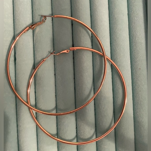 Express Gold Oversized Hoops - Picture 1 of 1